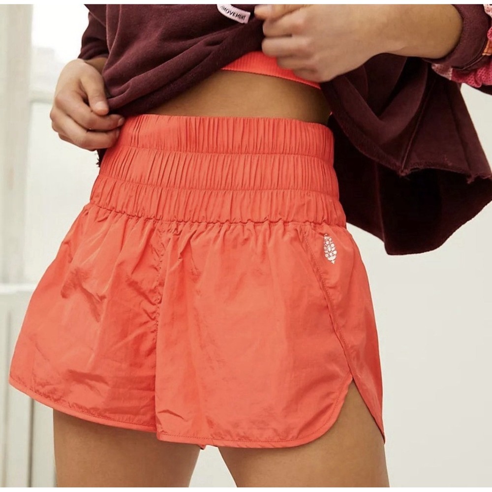 Free People Movement Red Orange The Way Home Short‎ Women Large Athletic